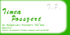 timea posszert business card